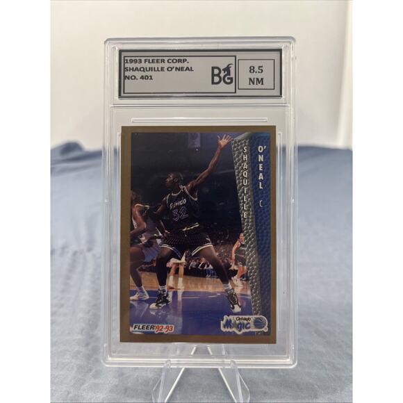 1992 Fleer #401 Shaquille O'Neal GRADED 8.5 NM Orlando Magic